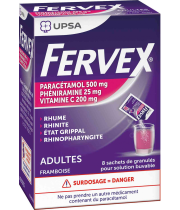 Fervex Adultes Framboise x 8